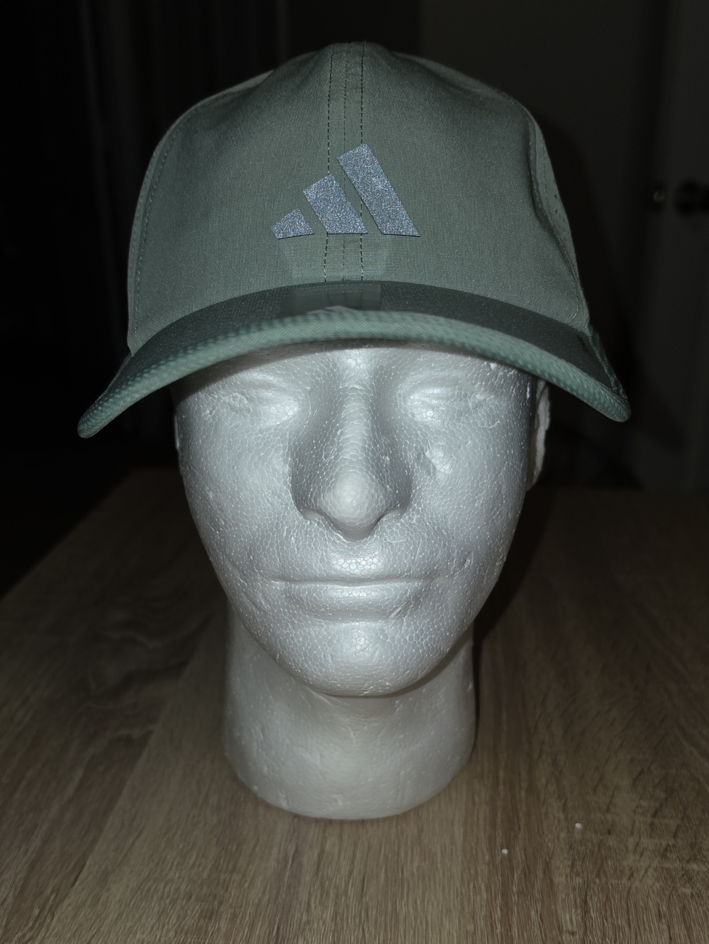 Adidas Sage Green Curved Brim Performance Cap